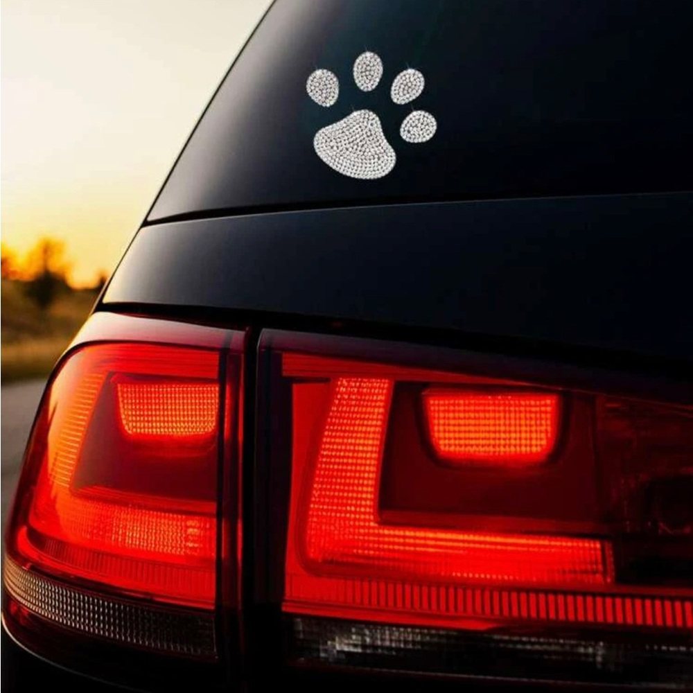 2/$10 Rhinestone Paw Print Decal - Picture 2 of 7
